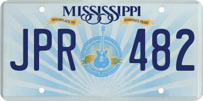 MS license plate JPR482