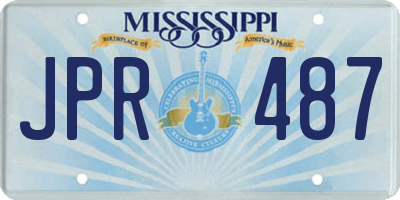 MS license plate JPR487