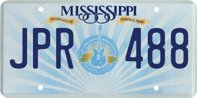 MS license plate JPR488