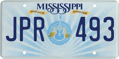 MS license plate JPR493