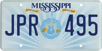 MS license plate JPR495