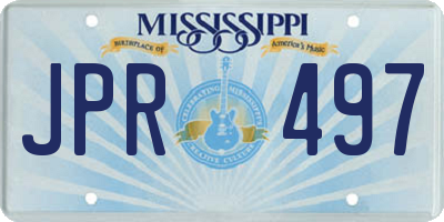 MS license plate JPR497