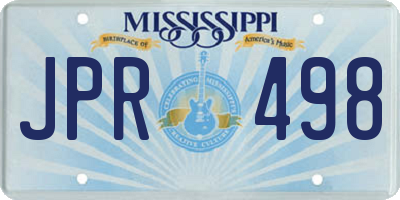MS license plate JPR498