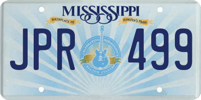 MS license plate JPR499