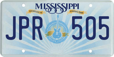 MS license plate JPR505