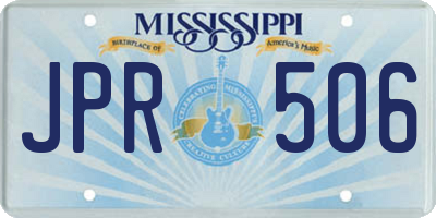 MS license plate JPR506