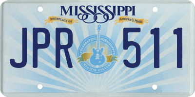 MS license plate JPR511