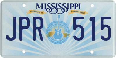 MS license plate JPR515