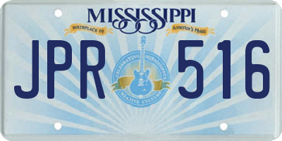MS license plate JPR516