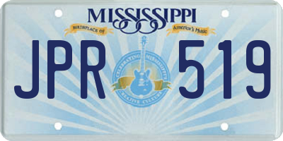 MS license plate JPR519