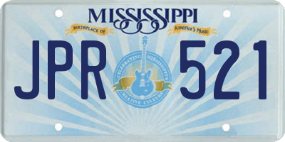 MS license plate JPR521