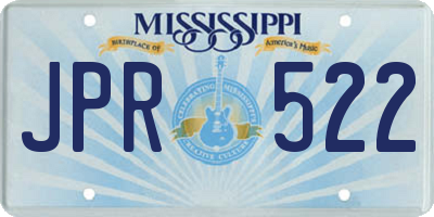 MS license plate JPR522
