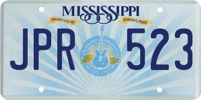 MS license plate JPR523