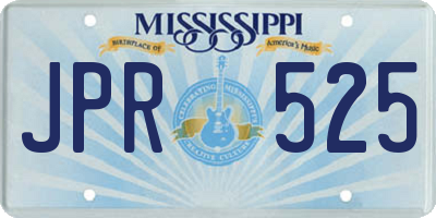 MS license plate JPR525