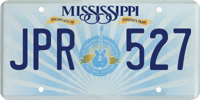 MS license plate JPR527
