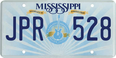 MS license plate JPR528
