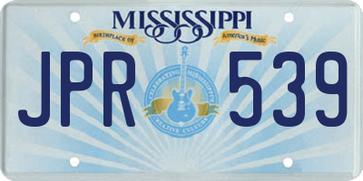 MS license plate JPR539
