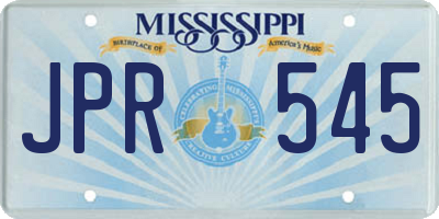 MS license plate JPR545