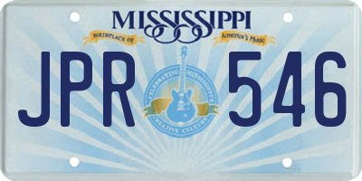 MS license plate JPR546