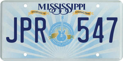 MS license plate JPR547