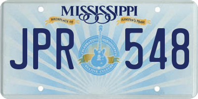 MS license plate JPR548
