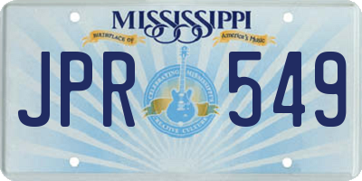 MS license plate JPR549