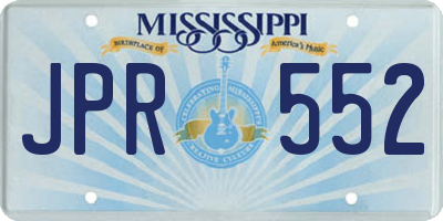 MS license plate JPR552