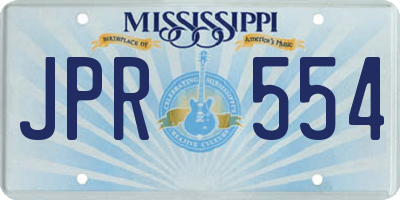 MS license plate JPR554