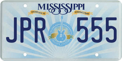 MS license plate JPR555