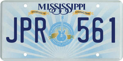 MS license plate JPR561