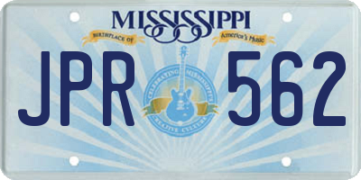MS license plate JPR562
