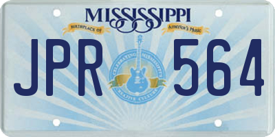 MS license plate JPR564