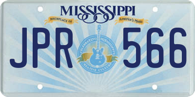 MS license plate JPR566