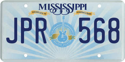MS license plate JPR568