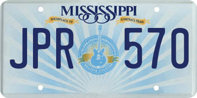 MS license plate JPR570