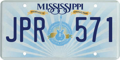 MS license plate JPR571