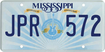 MS license plate JPR572