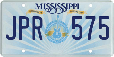 MS license plate JPR575
