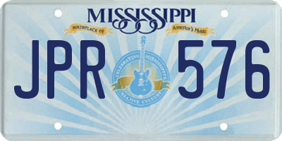 MS license plate JPR576
