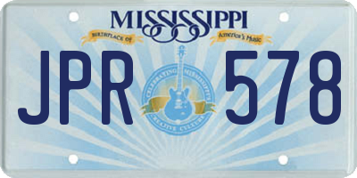 MS license plate JPR578