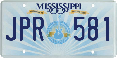 MS license plate JPR581