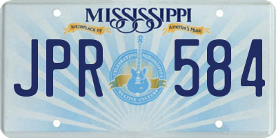 MS license plate JPR584