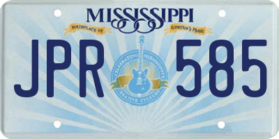 MS license plate JPR585