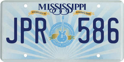 MS license plate JPR586