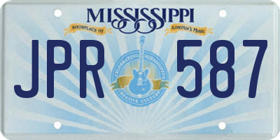 MS license plate JPR587