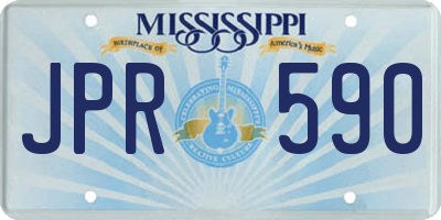 MS license plate JPR590