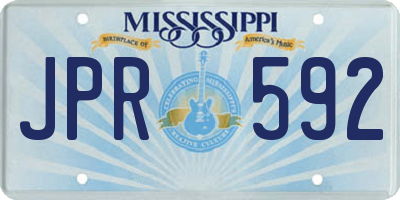 MS license plate JPR592