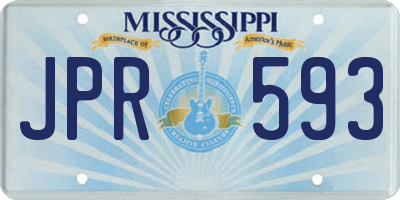 MS license plate JPR593