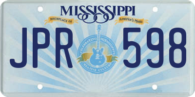 MS license plate JPR598