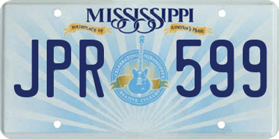 MS license plate JPR599